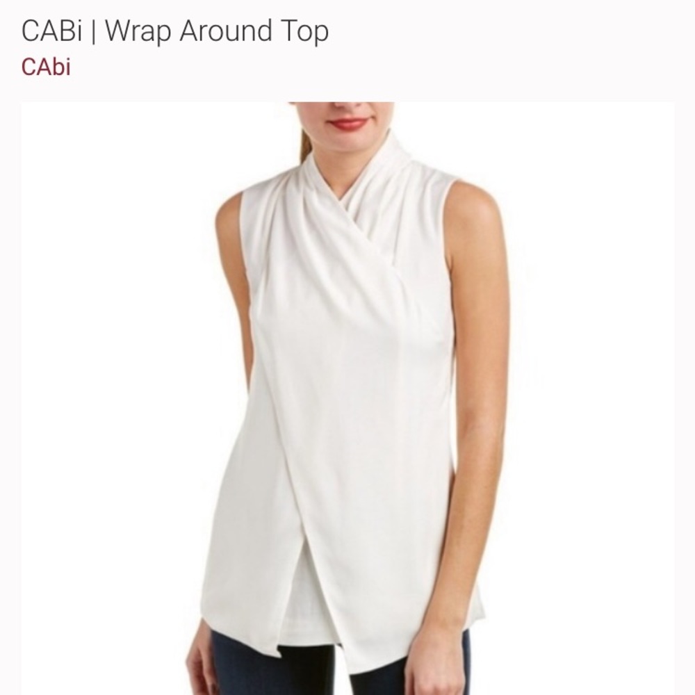 CaBI wrap around top - size 8